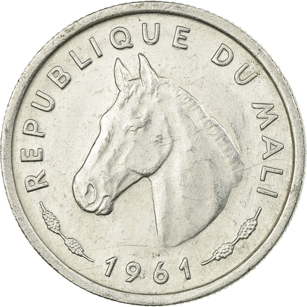 Coin, Mali, 10 Francs, 1961, Paris, EF(40-45), Aluminum, KM:3