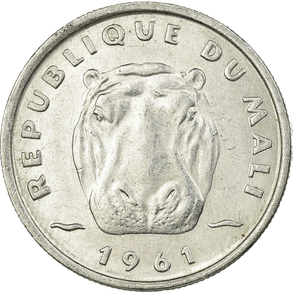 Coin, Mali, 5 Francs, 1961, Paris, VF(30-35), Aluminum, KM:2