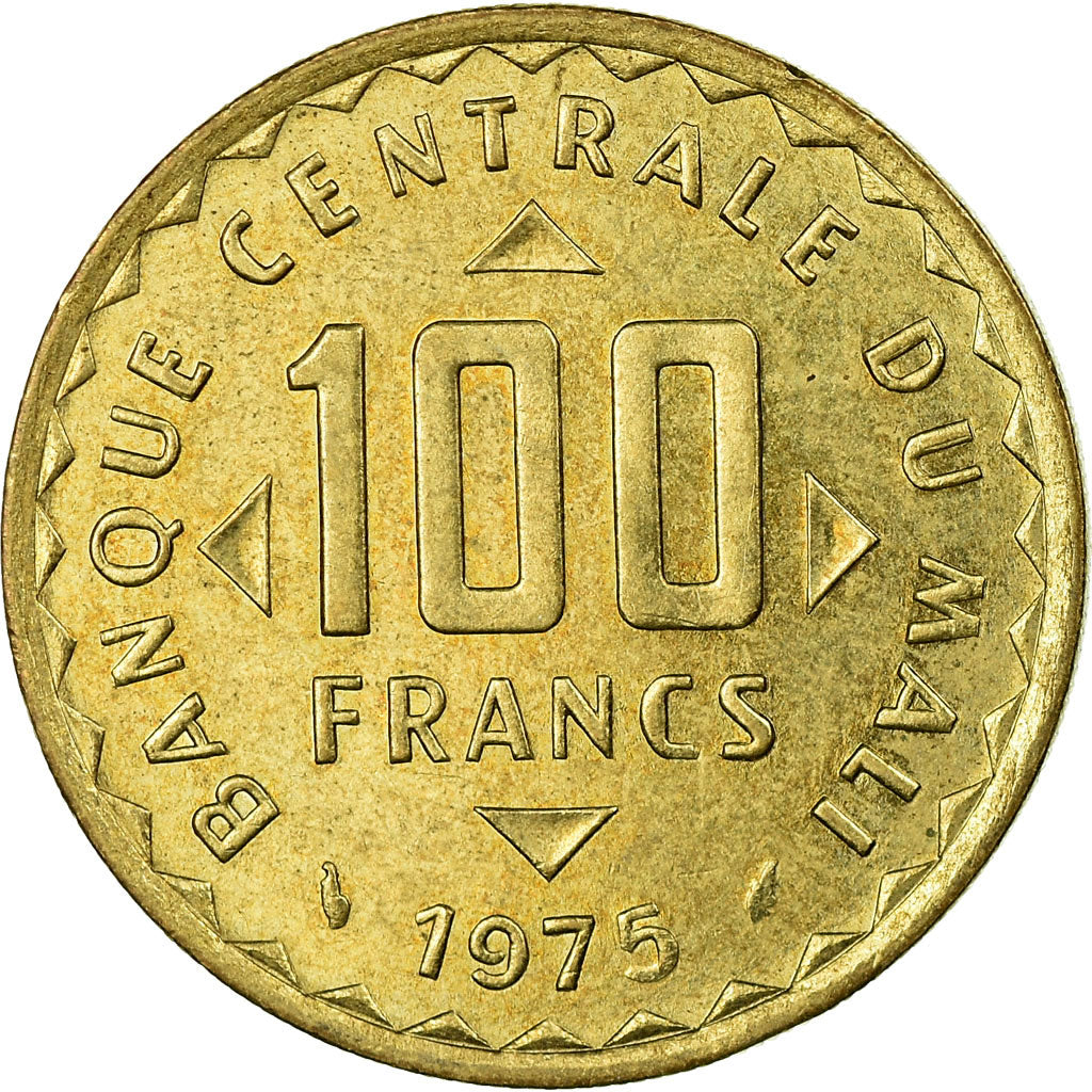 Coin, Mali, 100 Francs, 1975, Paris, VF(30-35), Nickel-brass, KM:10
