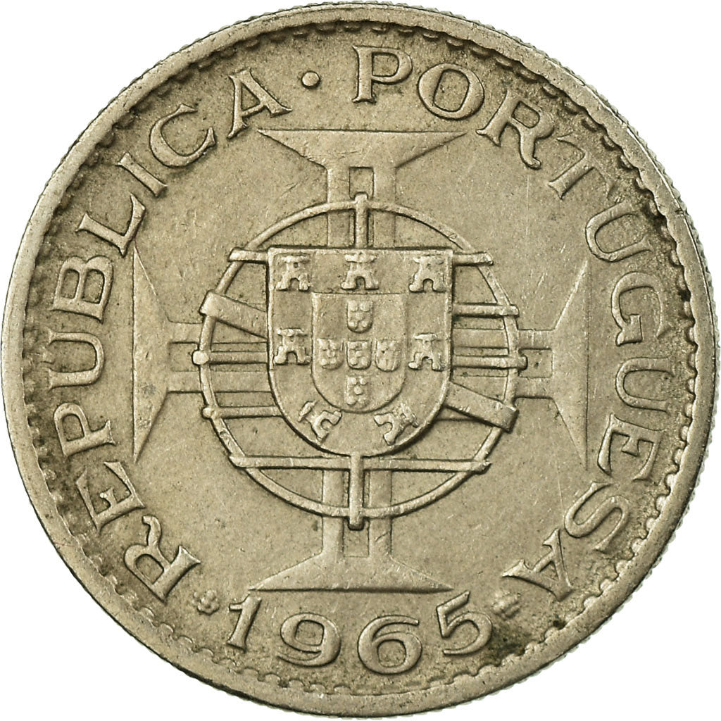 Coin, Mozambique, 2-1/2 Escudos, 1965, EF(40-45), Copper-nickel, KM:78