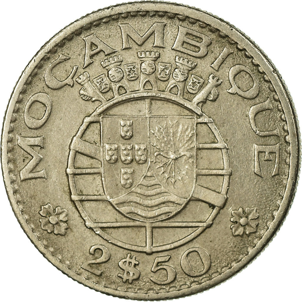 Coin, Mozambique, 2-1/2 Escudos, 1965, EF(40-45), Copper-nickel, KM:78
