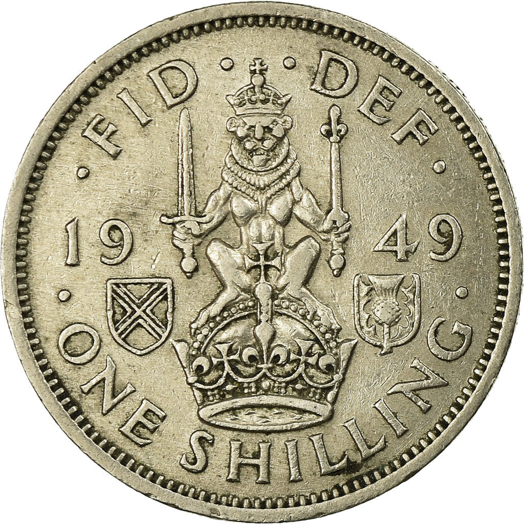 Moneta, Gran Bretagna, George VI, Shilling, 1949, MB+, Rame-nichel, KM:877