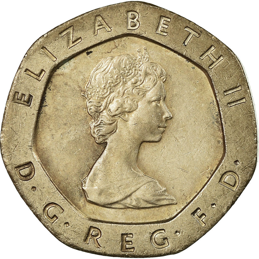 Coin, Great Britain, Elizabeth II, 20 Pence, 1984, VF(30-35), Copper-nickel