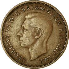 Münze, Großbritannien, George VI, 1/2 Penny, 1941, S+, Bronze, KM:844