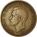 Münze, Großbritannien, George VI, 1/2 Penny, 1941, S+, Bronze, KM:844