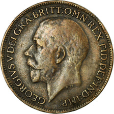 Moneta, Wielka Brytania, George V, Farthing, 1917, VF(20-25), Bronze, KM:808.1