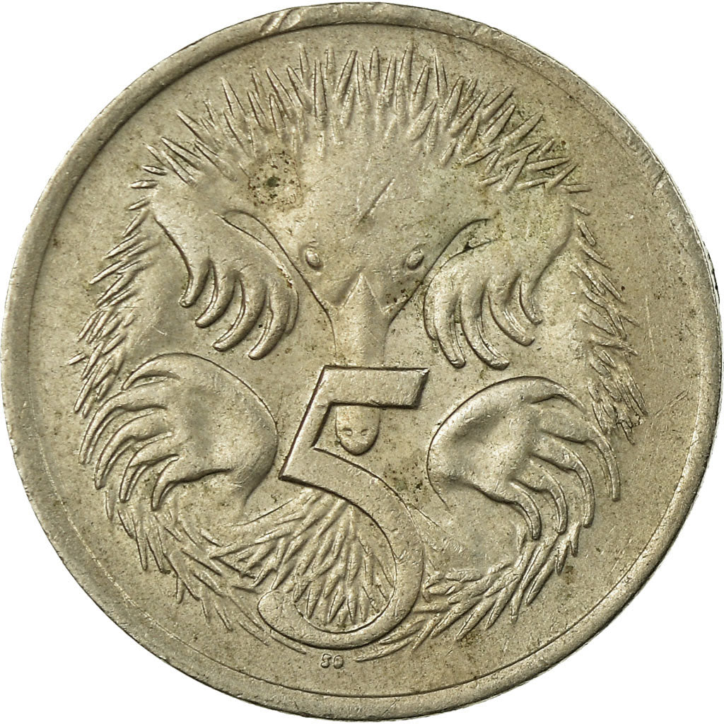Moneta, Australia, Elizabeth II, 5 Cents, 1977, Melbourne, VF(30-35)