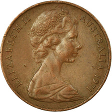 Moneta, Australia, Elizabeth II, 2 Cents, 1971, Melbourne, VF(30-35), Bronze