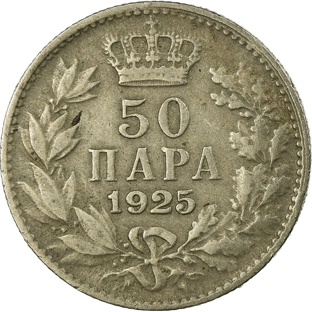 Coin, Yugoslavia, Alexander I, 50 Para, 1925, VF(30-35), Nickel-Bronze, KM:4
