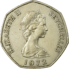 Coin, Seychelles, 5 Rupees, 1972, British Royal Mint, VF(30-35), Copper-nickel
