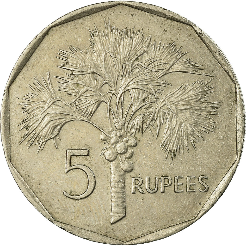 Moneta, Seychelles, 5 Rupees, 1982, British Royal Mint, MB+, Rame-nichel