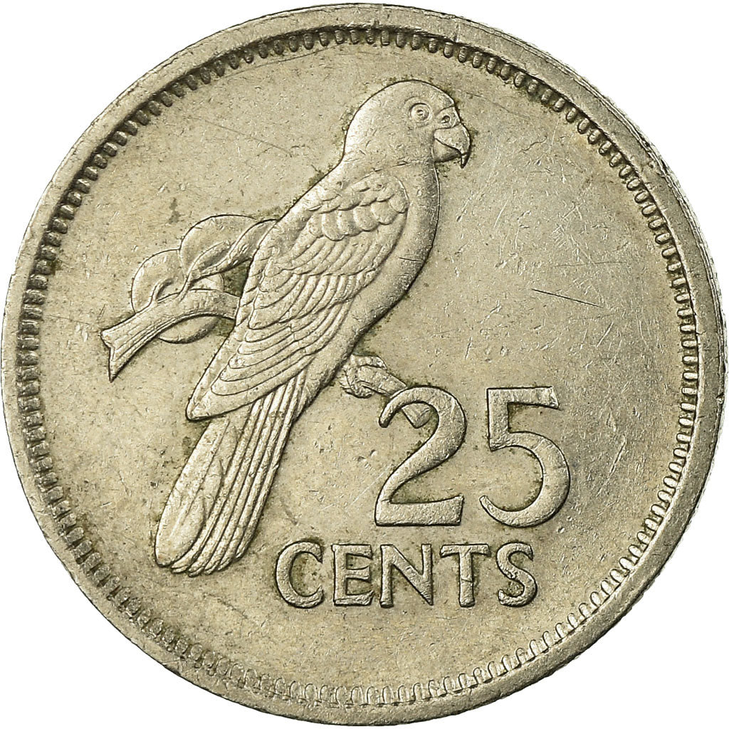 Moneda, Seychelles, 25 Cents, 1982, British Royal Mint, BC+, Cobre - níquel