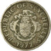 Moneta, Seszele, 25 Cents, 1977, British Royal Mint, VF(20-25), Miedź-Nikiel