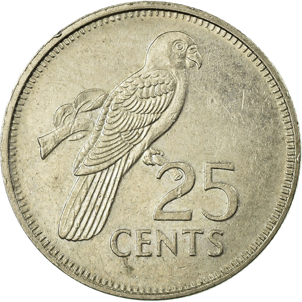 Coin, Seychelles, 25 Cents, 1989, British Royal Mint, VF(30-35), Copper-nickel