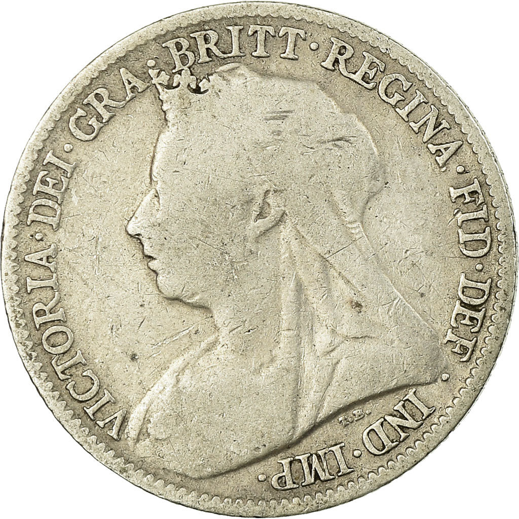 Coin, Great Britain, Victoria, 6 Pence, 1895, VF(30-35), Silver, KM:779
