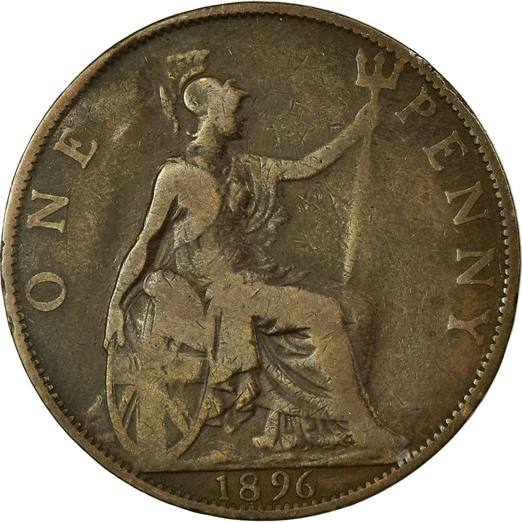Coin, Great Britain, Victoria, Penny, 1896, VF(30-35), Bronze, KM:790