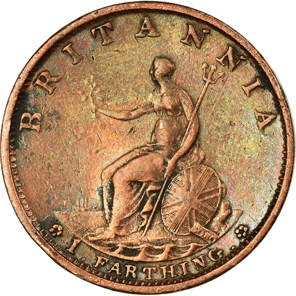 Coin, Great Britain, George III, Farthing, 1799, VF(30-35), Copper, KM:646
