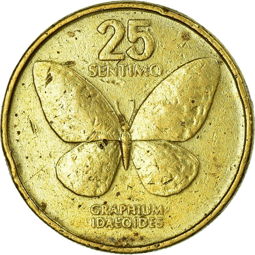Coin, Philippines, 25 Sentimos, 1990, VF(30-35), Brass, KM:241.1