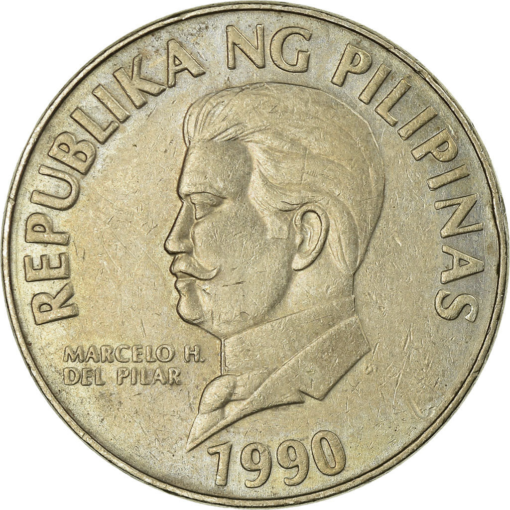 Coin, Philippines, 50 Sentimos, 1990, EF(40-45), Copper-nickel, KM:242.1