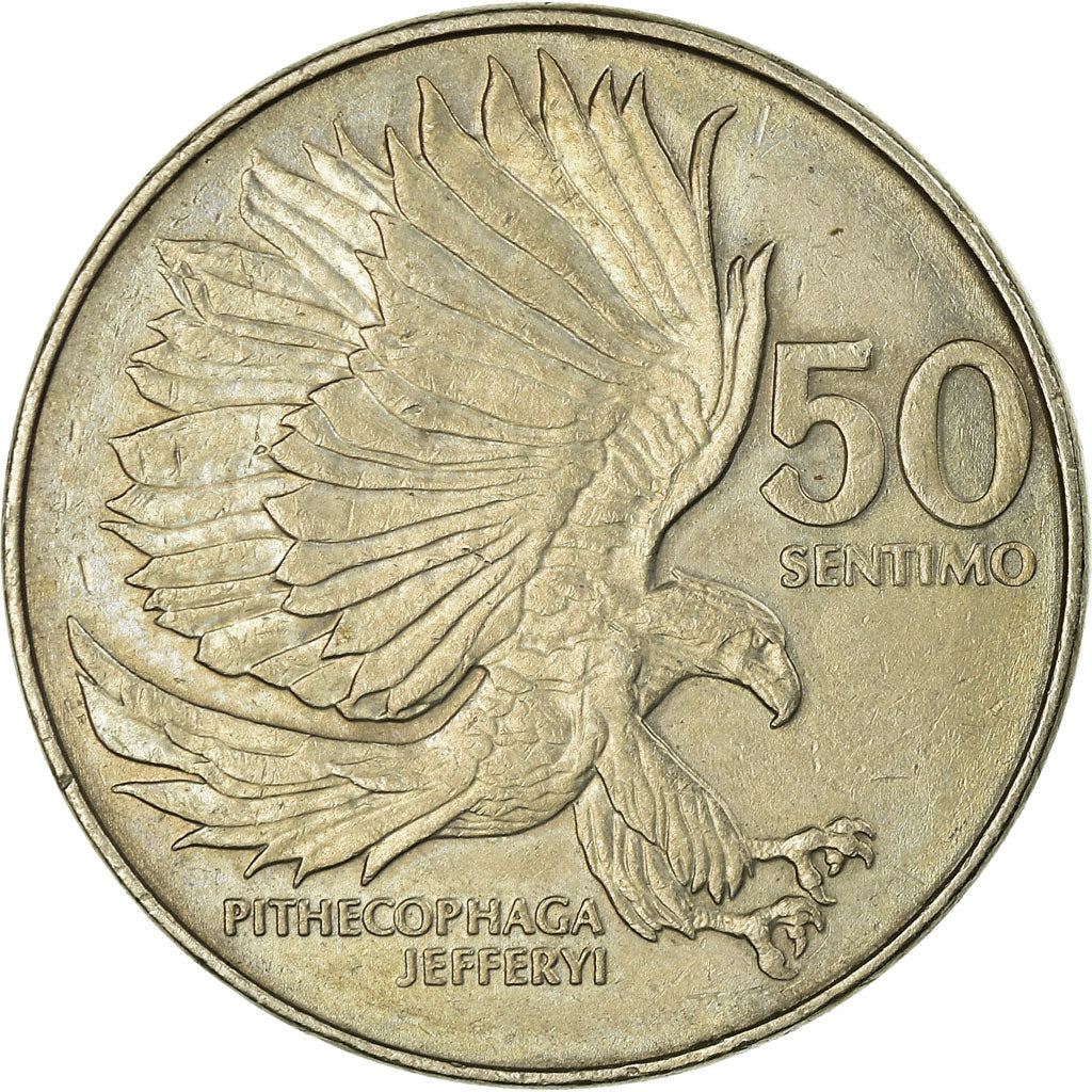 Coin, Philippines, 50 Sentimos, 1990, EF(40-45), Copper-nickel, KM:242.1