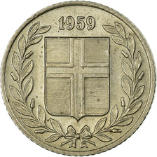 Coin, Iceland, 25 Aurar, 1959, EF(40-45), Copper-nickel, KM:11