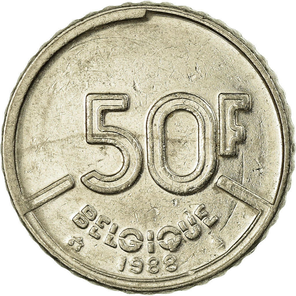 Coin, Belgium, Baudouin I, 50 Francs, 50 Frank, 1988, Brussels, Belgium