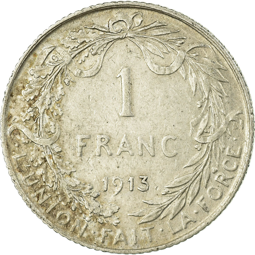 Coin, Belgium, Franc, 1913, EF(40-45), Silver, KM:72
