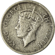 Coin, Mauritius, George VI, 1/4 Rupee, 1950, VF(30-35), Copper-nickel, KM:27