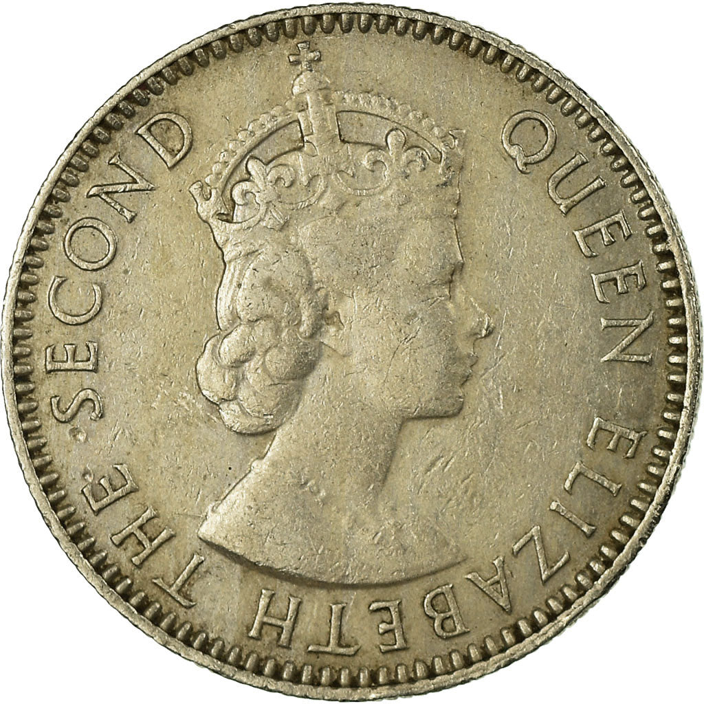 Coin, Mauritius, Elizabeth II, 1/4 Rupee, 1970, EF(40-45), Copper-nickel, KM:36