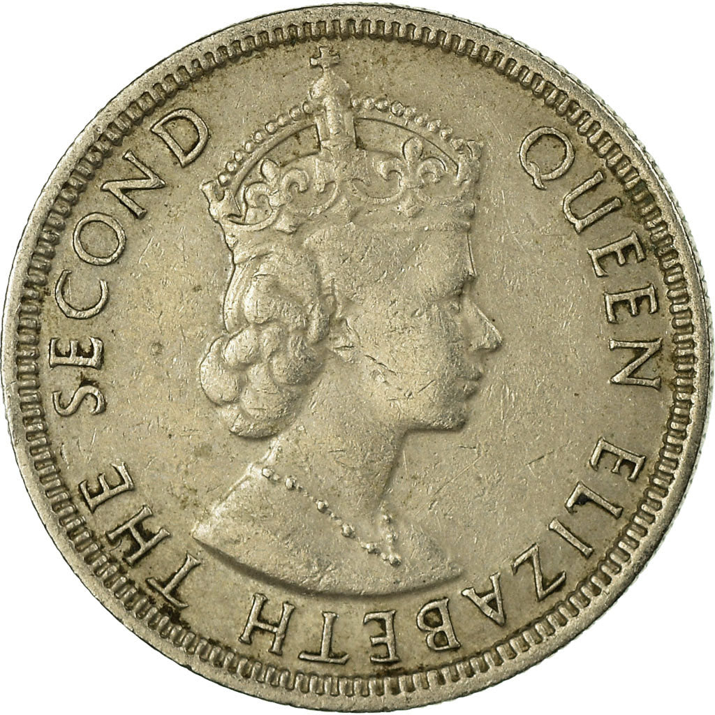 Moneta, Mauritius, Elizabeth II, 1/4 Rupee, 1971, VF(30-35), Miedź-Nikiel