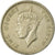 Moneda, Mauricio, George VI, 1/2 Rupee, 1950, MBC, Cobre - níquel, KM:28