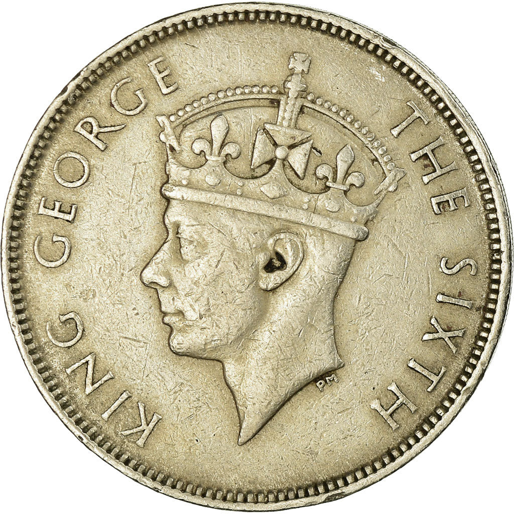 Coin, Mauritius, George VI, Rupee, 1951, VF(30-35), Copper-nickel, KM:29.1