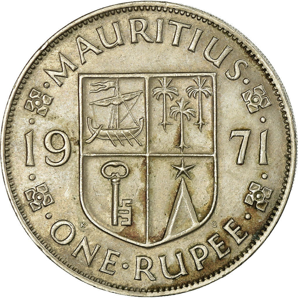 Monnaie, Mauritius, Elizabeth II, Rupee, 1971, TB, Copper-nickel, KM:35.1