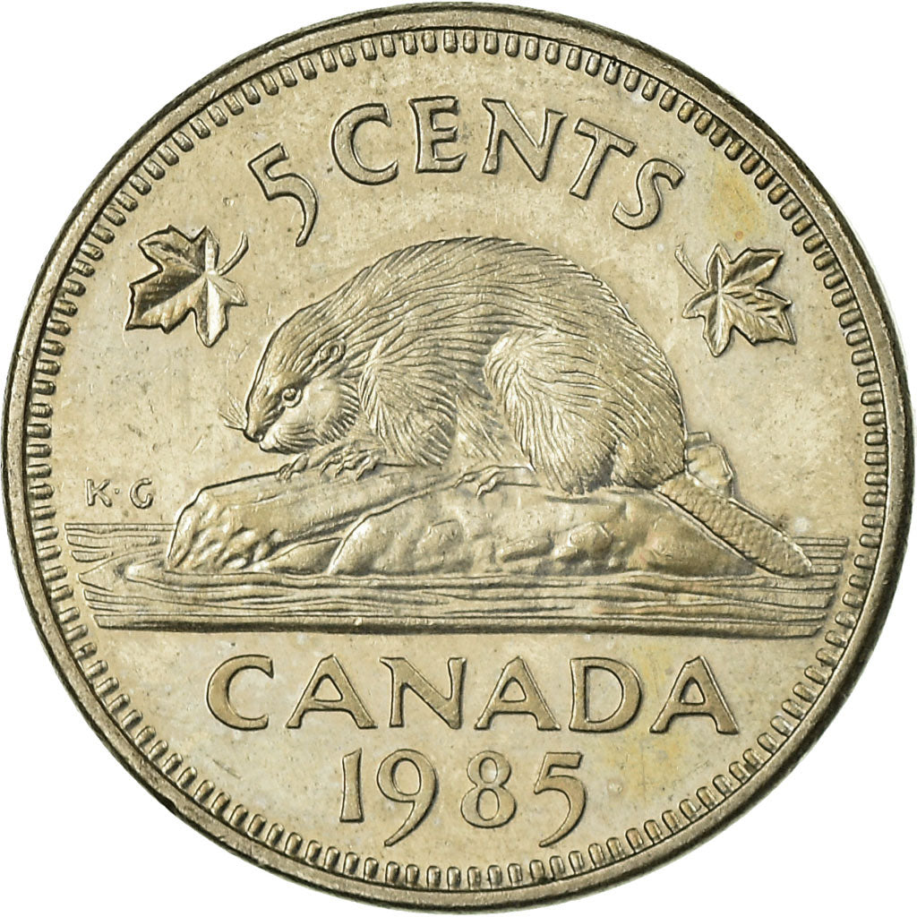 Coin, Canada, Elizabeth II, 5 Cents, 1985, Royal Canadian Mint, Ottawa