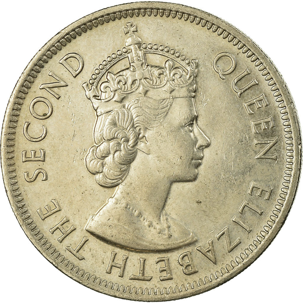 Moneda, Hong Kong, Elizabeth II, Dollar, 1975, MBC, Cobre - níquel, KM:35