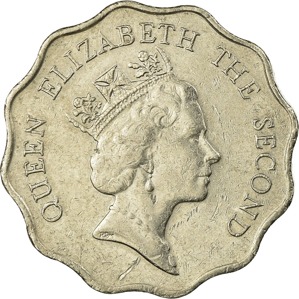 Coin, Hong Kong, Elizabeth II, 2 Dollars, 1989, VF(30-35), Copper-nickel, KM:60