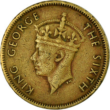 Coin, Hong Kong, George VI, 10 Cents, 1949, VF(30-35), Nickel-brass, KM:25