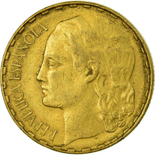Coin, Spain, Peseta, 1937, VF(30-35), Brass, KM:755