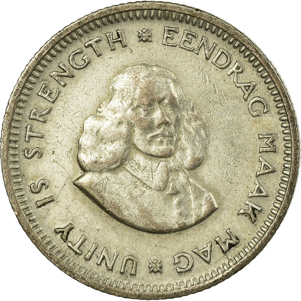 Coin, South Africa, 5 Cents, 1961, VF(30-35), Silver, KM:59