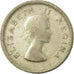 Munten, Zuid Afrika, Elizabeth II, 6 Pence, 1957, FR+, Zilver, KM:48