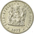 Moneda, Sudáfrica, 5 Cents, 1977, MBC, Níquel, KM:84