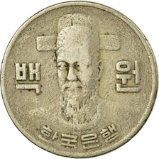 Moneda, COREA DEL SUR, 100 Won, 1973, BC+, Cobre - níquel, KM:9