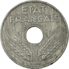 Moneda, Francia, État français, 20 Centimes, 1942, Paris, BC+, Cinc, KM:900.2