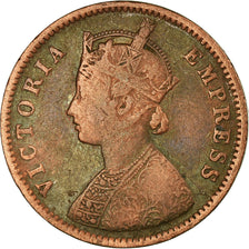 Monnaie, INDIA-BRITISH, Victoria, 1/4 Anna, 1877, TB+, Cuivre, KM:486