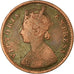 Monnaie, INDIA-BRITISH, Victoria, 1/4 Anna, 1877, TB+, Cuivre, KM:486