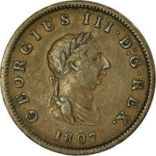 Coin, Great Britain, George III, 1/2 Penny, 1807, VF(30-35), Copper, KM:662