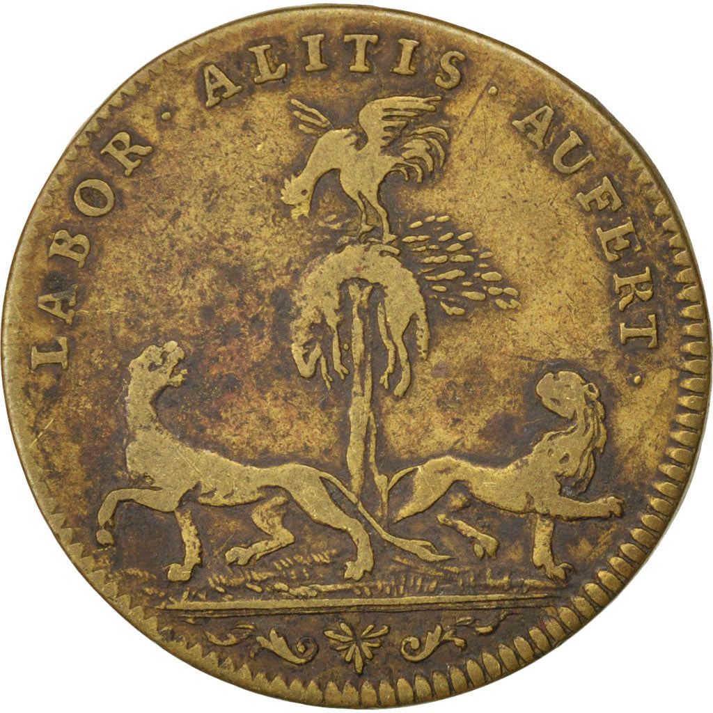 France, Royal, Token, VF(30-35), Copper, 32, Feuardent #5455, 4.30