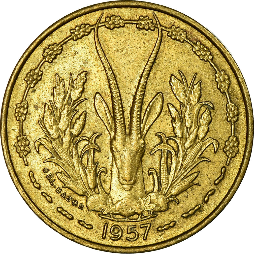 Munten, Frans West Afrika, 10 Francs, 1957, Paris, FR+, Aluminum-Bronze, KM:8