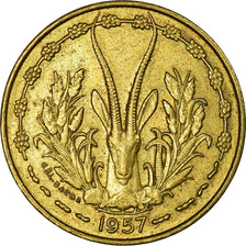Munten, Frans West Afrika, 10 Francs, 1957, Paris, FR+, Aluminum-Bronze, KM:8