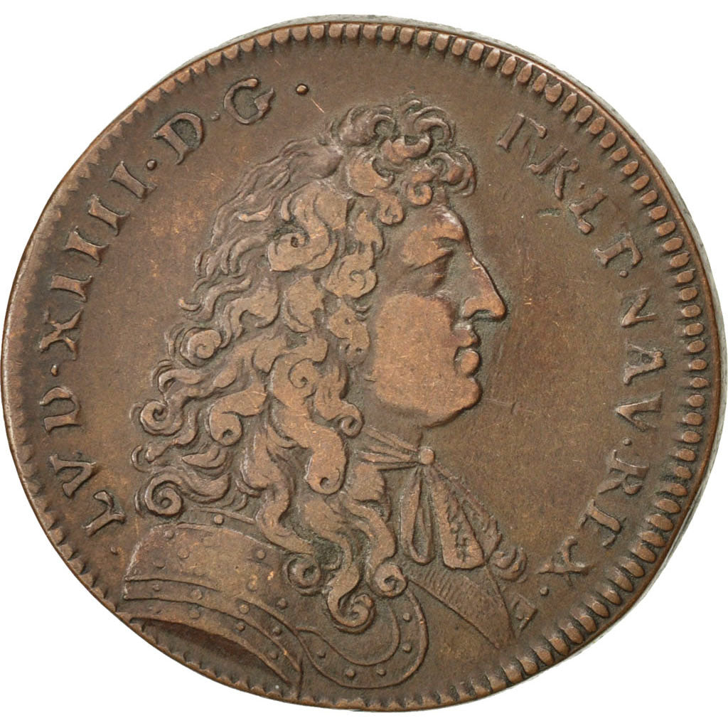 France, Royal, Token, AU(50-53), Copper, 27, Feuardent #10907, 7.00